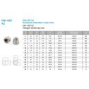M12 Sechskant-Hutmuttern, hohe Form DIN 1587 A2-70 SW19