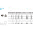 M12x1,5 Sechskant-Hutmuttern, hohe Form mit Feingewinde DIN 1587 A4-80 SW19