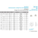M5 links Sechskantmuttern, niedrige Form mit Linksgewinde DIN 439 A4-040