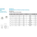 M6 Sechskantmuttern mit Flansch und Sperrverzahnung DIN 6923 A2-70