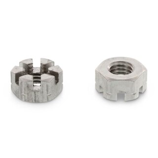 M10 Kronenmutter, niedrige Form DIN 937 A4
