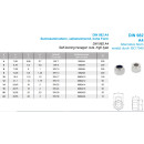 M5 Sechskantmutter, selbstsichernd, hohe Form DIN 982 A4-80 Gleitmo