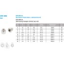 M10 Sechskant-Hutmutter, selbstsichernd DIN 986 A4-80 – Schlüsselweite SW 17