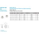 M10 Sechskantmutter mit Flansch und Sperrverzahnung DIN EN 1661 A4-70