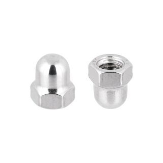 Hutmuttern Sechskant M5 hohe Form DIN 1587 Edelstahlmuttern A2 Kappenmuttern Sechskantmuttern cap nuts M5 50 Stück