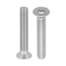 Senkkopfschrauben Torx nach ISO 14581 DIN 965 TX Senkschrauben Innensechsrund Edelstahl Vollgewindeschrauben 8 x 45 mm 50