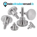Rändelschrauben hohe Bauform DIN 464 thumb screw rostfreier Edelstahl A1 Daumenschrauben Stellschrauben 4 x 8 mm 1