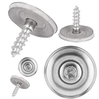Spenglerschrauben DIN 7995 TX EPDM-Dichtscheibe Torx Neopren-Gummidichtung rostfreier A2 Edelstahl 4,5 x 30 mm - 15 mm 10