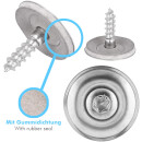 Spenglerschrauben DIN 7995 TX EPDM-Dichtscheibe Torx Neopren-Gummidichtung rostfreier A2 Edelstahl 4,5 x 50 mm - 15 mm 100
