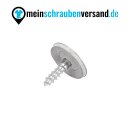Spenglerschrauben DIN 7995 TX EPDM-Dichtscheibe Torx Neopren-Gummidichtung rostfreier A2 Edelstahl 4,5 x 100 mm - 15 mm 10