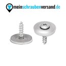 Spenglerschrauben DIN 7995 TX EPDM-Dichtscheibe Torx Neopren-Gummidichtung rostfreier A2 Edelstahl 4,5 x 65 mm - 20 mm 10