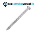 Blechschrauben Linsenkopf 5,5x70 Torx Edelstahl ISO 14585 DIN 7981 Bohrspitze-selbstschneidend 4,8 x 22 mm 100