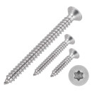 Blechschrauben Senkkopf 5,5x70 Torx Edelstahl ISO 14586 DIN 7982 Bohrspitze-selbstschneidend 5,5 x 70 mm 100 Stück 3,5 x 22 mm 25