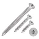 Blechschrauben Senkkopf 5,5x70 Torx Edelstahl ISO 14586...