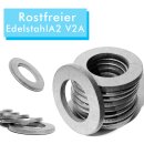 Unterlegscheiben Form A (standard) DIN 125 Beilagscheiben A2 V2A Edelstahlscheiben M8 50